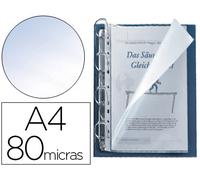 Bolsa Q-Connect A4 80 Micron Crystal Multiperforada Apertura Superior/Izquierda (25 Unidades)