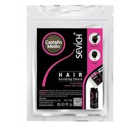 Bolsa Recarga Fibras Capilares Castaño Medio 100g - Microfibras Capilares de Algodón en Polvo 100% Natural para Disimular Calvicie y Alopecia al Instante - Fibra Capilar Hombre y Mujer