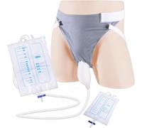 Bolsa recolectora de orina, evita fugas Bolsa de orina portátil con conducto de catéter para orinar para hombres, ancianos, pacientes con incontinencia urinaria postrados en cama,Elderly man