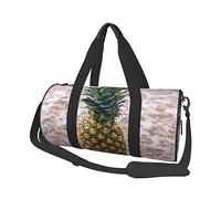 Bolsa redonda de equipaje de viaje de gran capacidad, adecuada para ejercicio, viajes, muchas actividades al aire libre, piña en la playa, talla única, Piña en la playa, Talla única