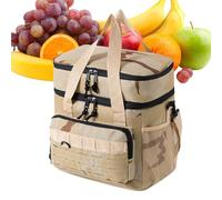 Bolsa refrigeradora de 19 l con gran capacidad, almacenamiento aislado para latas de fugas, diseño portátil y duradero para camping de pesca, pícnic, para exteriores, 11,81 x 8,27 x 12,2