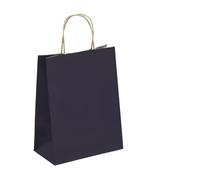 Bolsa Regalo 10/30/50pcs Holiday Party Bag With Handle Jewelry Shopping Bag Christmas Marriage Colored Paper Bag(DEEP BLUE,50PCS)
