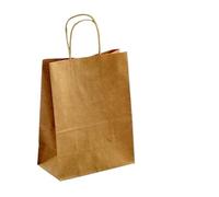 Bolsa Regalo 10/30/50pcs Holiday Party Bag With Handle Jewelry Shopping Bag Christmas Marriage Colored Paper Bag(Brown,10PCS)