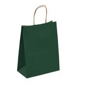 Bolsa Regalo 10/30/50pcs Holiday Party Bag With Handle Jewelry Shopping Bag Christmas Marriage Colored Paper Bag(Green2,30PCS)