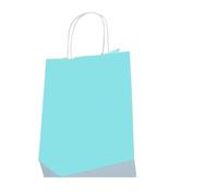 Bolsa Regalo 10/30/50pcs Holiday Party Bag With Handle Jewelry Shopping Bag Christmas Marriage Colored Paper Bag(Blue,50PCS)