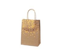 Bolsa Regalo 10/50/100pcs Hand-held Paper Bag Kraft Paper Candy Bag Wedding Party Bag Candy Shopping Bag(Brown,10pcs)
