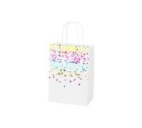 Bolsa Regalo 10/50/100pcs Hand-held Paper Bag Kraft Paper Candy Bag Wedding Party Bag Candy Shopping Bag(White,100pcs)
