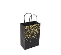 Bolsa Regalo 10/50/100pcs Hand-held Paper Bag Kraft Paper Candy Bag Wedding Party Bag Candy Shopping Bag(Black,10pcs)