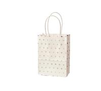 Bolsa Regalo 10Pcs Dot Kraft Paper Bags With Handles Birthday Wedding Christmas Party Decoration Packaging(Silver dot,21x15x8cm)