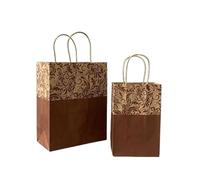 Bolsa Regalo 10pcs Foral Fruit Paper Bag With Handle Multifunction Christams Birthday Party Favor Decoration Packing Bags(Color21,21x13x8cm)