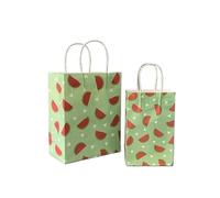 Bolsa Regalo 10pcs Foral Fruit Paper Bag With Handle Multifunction Christams Birthday Party Favor Decoration Packing Bags(Color10,27x21x11cm)