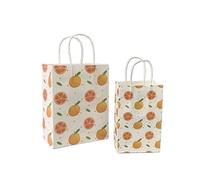Bolsa Regalo 10pcs Foral Fruit Paper Bag With Handle Multifunction Christams Birthday Party Favor Decoration Packing Bags(Color7,27x21x11cm)