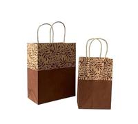 Bolsa Regalo 10pcs Foral Fruit Paper Bag With Handle Multifunction Christams Birthday Party Favor Decoration Packing Bags(Color13,21x13x8cm)