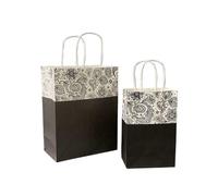 Bolsa Regalo 10pcs Foral Fruit Paper Bag With Handle Multifunction Christams Birthday Party Favor Decoration Packing Bags(Color19,21x13x8cm)