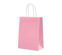 Bolsa Regalo 10Pcs Kraft Bag Paper Bags Reusable Grocery Shopping Bags For Packaging Craft Wedding Business Party Bags(Light pink)