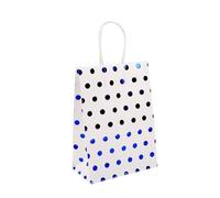 Bolsa Regalo 12/30pcs Foil Dot Gift Tote Bags, Stylish Packaging, For Party, Birthday, Wedding, Daily Use(Blue,30PCS_15X8X21CM)