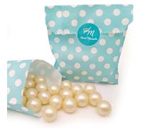 Bolsa regalo 12 Perlas de baño con aroma a Coco - Con aceite de soja - Hidratante y aromática - Hidrata, suaviza y perfuma la piel - Forma bola