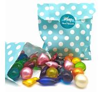 Bolsa regalo 12 Perlas de baño con aromas surtidos - Con aceite de soja - Hidratante y aromática - Hidrata, suaviza y perfuma la piel - Formas varias