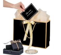 Bolsa Regalo 25/5pcs Black/Withe/Pink Gift Bag Set