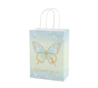 Bolsa Regalo 5/10/20/30pcs Butterfly Party Bags Hand-Held Kraft Paper Bag Wedding Mothers Day Birthday Party Supplies(Color 04,5pcs)