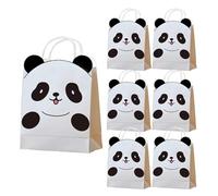 Bolsa Regalo 5/10/20/30pcs Panda Paper Bags With Handles Panda Party Favors Candy Treat Paper Bags Theme Birthday(30 Pcs)