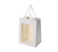Bolsa Regalo 5/10pcs Bag Paper Packaging Bag With Handle With Clear Window Birthday Supplies Cake Candy Storage Box(Color 3,10PCS_M)