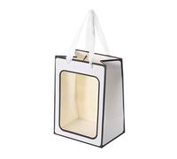 Bolsa Regalo 5/10pcs Bag Paper Packaging Bag With Handle With Clear Window Birthday Supplies Cake Candy Storage Box(Color 4,5PCS_XS)