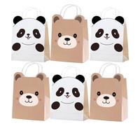 Bolsa Regalo 6/12/24pcs Animals Paper Bags With Handle Candy Cookies Bags For Party Decorations Supplies(Color3,6pcs)