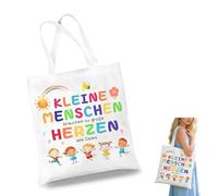 Bolsa Regalo para Profesor 38x42cm - Bolsa de Tela Agradecimiento Maestro - Regalo de Despedida Fin de Curso - Graduación - Día del Maestro - Doble Cara - Color Beige