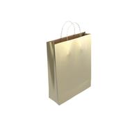 Bolsa Regalo POESSA Kraft Oro 18 x 8 x 24 cm. Paquete x25