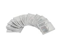 Bolsa Resellable con Cremallera de 100 Piezas con Ventana Transparente, Bolsa Resellable de Estilo Láser Colorido (Blanco)