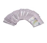 Bolsa Resellable con Cremallera de 100 Piezas con Ventana Transparente, Bolsa Resellable de Estilo Láser Colorido (Púrpura)