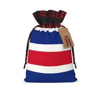 Bolsa resistente con cordón de la bandera de Costa Rica de 8.3 x 11.8 pulgadas, bolsa de regalo moderna y práctica para necesidades diarias, 1 unidad