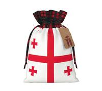 Bolsa resistente con cordón de la bandera de Georgia de 4.7 x 6.9 pulgadas, bolsa de regalo moderna y práctica para necesidades diarias, 1 unidad