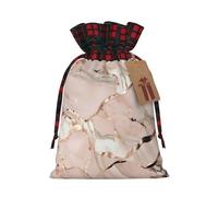 Bolsa resistente con cordón de mármol de oro rosa de 8.3 x 11.8 pulgadas, bolsa de regalo moderna y práctica para necesidades diarias, 1 unidad