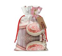 Bolsa resistente con diseño de spa con cordón, perfecta para regalos, viajes y uso diario con etiquetas de regalo Kraft