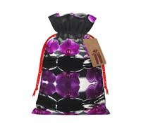 Bolsa resistente de flores en spa con cordón, perfecta para regalos, viajes y uso diario con etiquetas de regalo de papel kraft