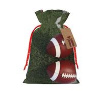 Bolsa resistente de fútbol americano con cordón, perfecta para regalos, viajes y uso diario con etiquetas de regalo Kraft