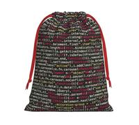 Bolsa reutilizable con cordón para regalo con código de programación programador, para fiestas, cumpleaños, bodas, uso diario