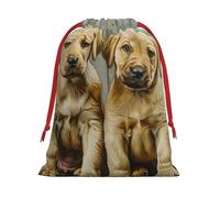 Bolsa reutilizable con cordón para regalo con estampado de cachorros, regalos de cumpleaños, boda, organización diaria de eventos