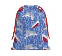Bolsa reutilizable con cordón para regalo con estampado de peces de forraje, decoración festiva, recuerdo de fiesta, bolsa de almacenamiento diario