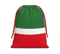 Bolsa reutilizable con cordón para regalo, diseño de bandera de la República de Chechenia, decoración festiva, recuerdo de fiesta, bolsa de almacenamiento diario