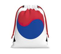 Bolsa reutilizable con cordón para regalo, diseño de bandera de la República de Corea, regalos de fiesta, cumpleaños, bodas, uso diario