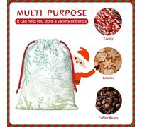 Bolsa reutilizable con estampado de algas marinas verdes y azules con cordón, regalos de cumpleaños, almacenamiento diario, suministros de oficina