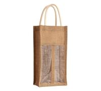 Bolsa reutilizable para botella de vino con compartimento y asa | Bolsa de licor para bebidas alcohólicas, cumpleaños, Navidad, Pascua, graduación, jubilación, boda, licor