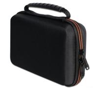 Bolsa rígida compacta para Nintendo para 3DS XL con material EVA impermeable a prueba de golpes, cremallera de metal bidireccional, asa suave y organizador de accesorios de malla (naranja)