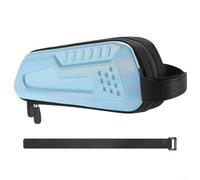 Bolsa rígida de EVA para bicicleta con correas magnéticas y cremallera impermeable, aerodinámica para reducir la resistencia al viento en carretera o sendero (azul tipo A)