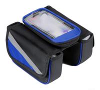 Bolsa Rígida Táctil para Bicicleta 20cm Impermeable | hard shell, pantalla táctil sensible, impermeable, protección total móvil, uso sin quitar funda(Red)