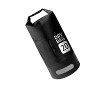 Bolsa seca de 20 litros con correa ajustable para el hombro, bolsa impermeable para natación, rafting, buceo, Black, Talla única