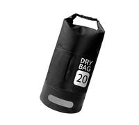 Bolsa seca de 20 litros con correa ajustable para el hombro, bolsa impermeable para natación, rafting, buceo, Black, Talla única
